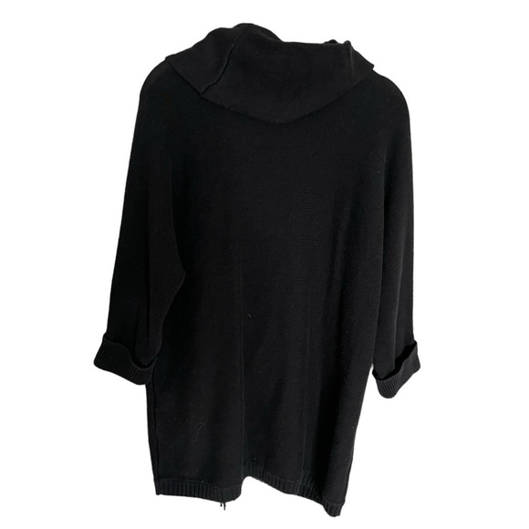 Chicos Black Fringe Cowl Neck Sweater 1/Small - Picture 4 of 6